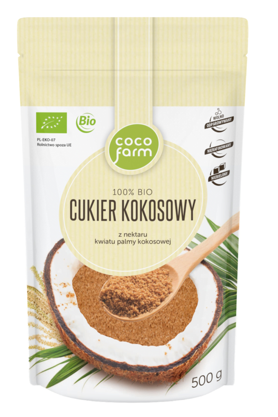 Coco Farm BIO - 100% kokosų cukrus 500g