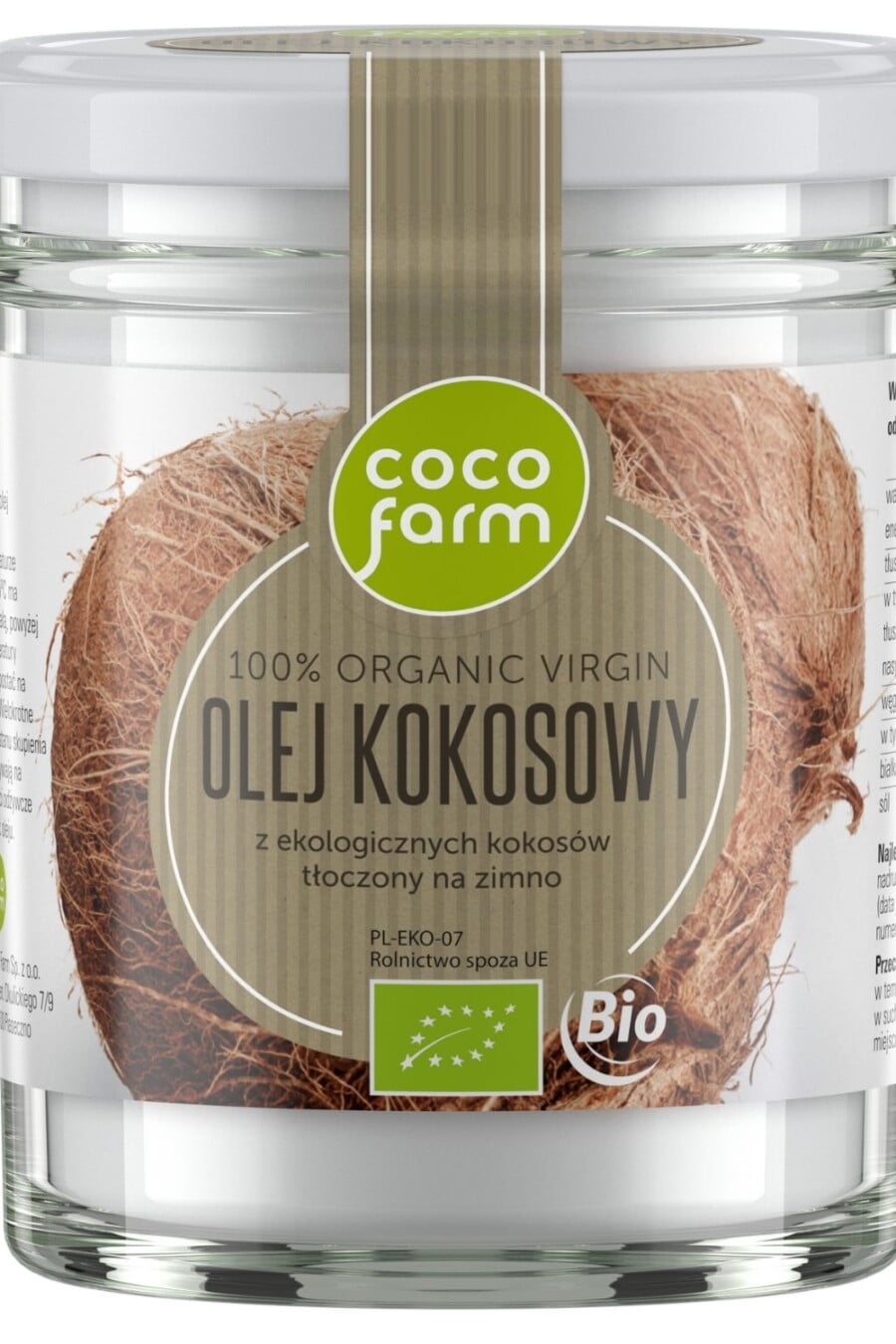 Coco Farm BIO - kokosų aliejus 100% Organic Virgin 260 ml (240 g)