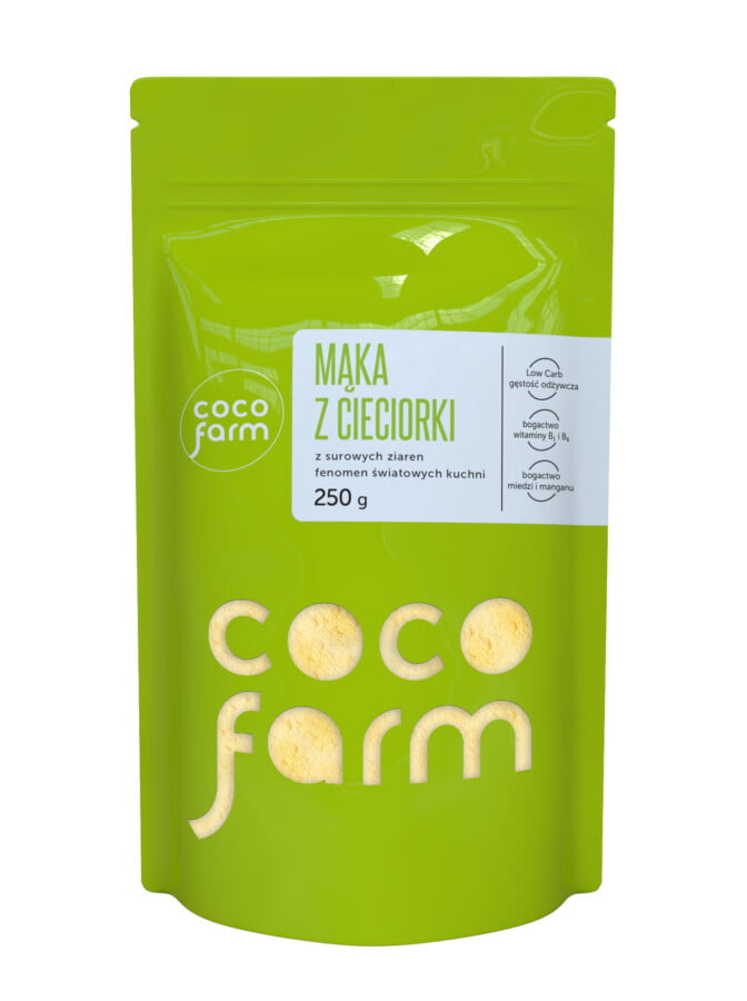 Coco Farm avinžirnių miltai, pasaulio virtuvių fenomenas 250g
