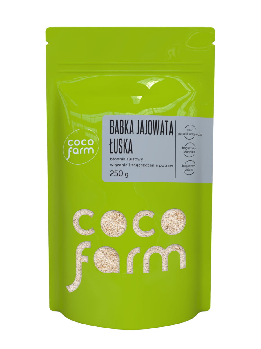 Coco Farm gysločio kiaušinio formos luobelės skaidulos, maistą surišantis ir tirštinamasis 250 g