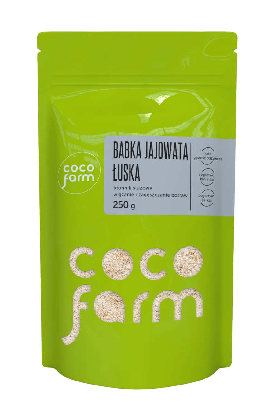 Coco Farm gysločio kiaušinio formos luobelės skaidulos, maistą surišantis ir tirštinamasis 250 g