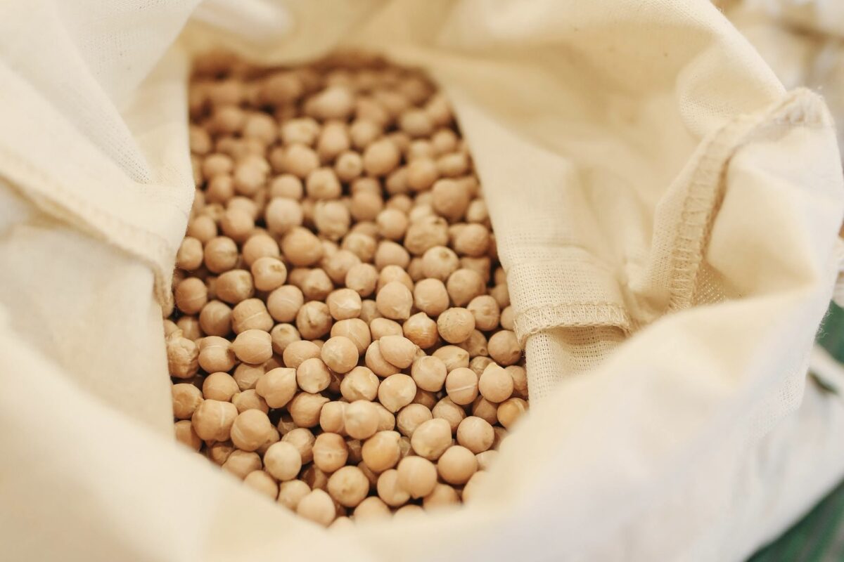 džiovintos sojų pupelės